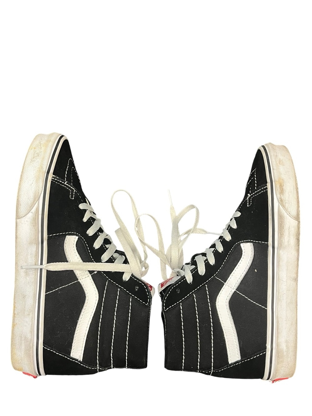 Vans | Off The Wall Hi Top Old Skool Skate Shoes Black Size Men 6 Women 7.5 - Picture 6 of 10